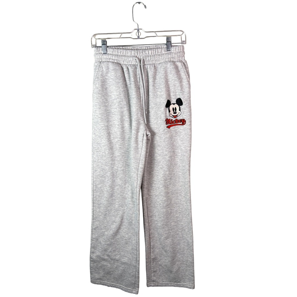 Disney Mickey Mouse Sweatpants Women's M Gray Athleisure